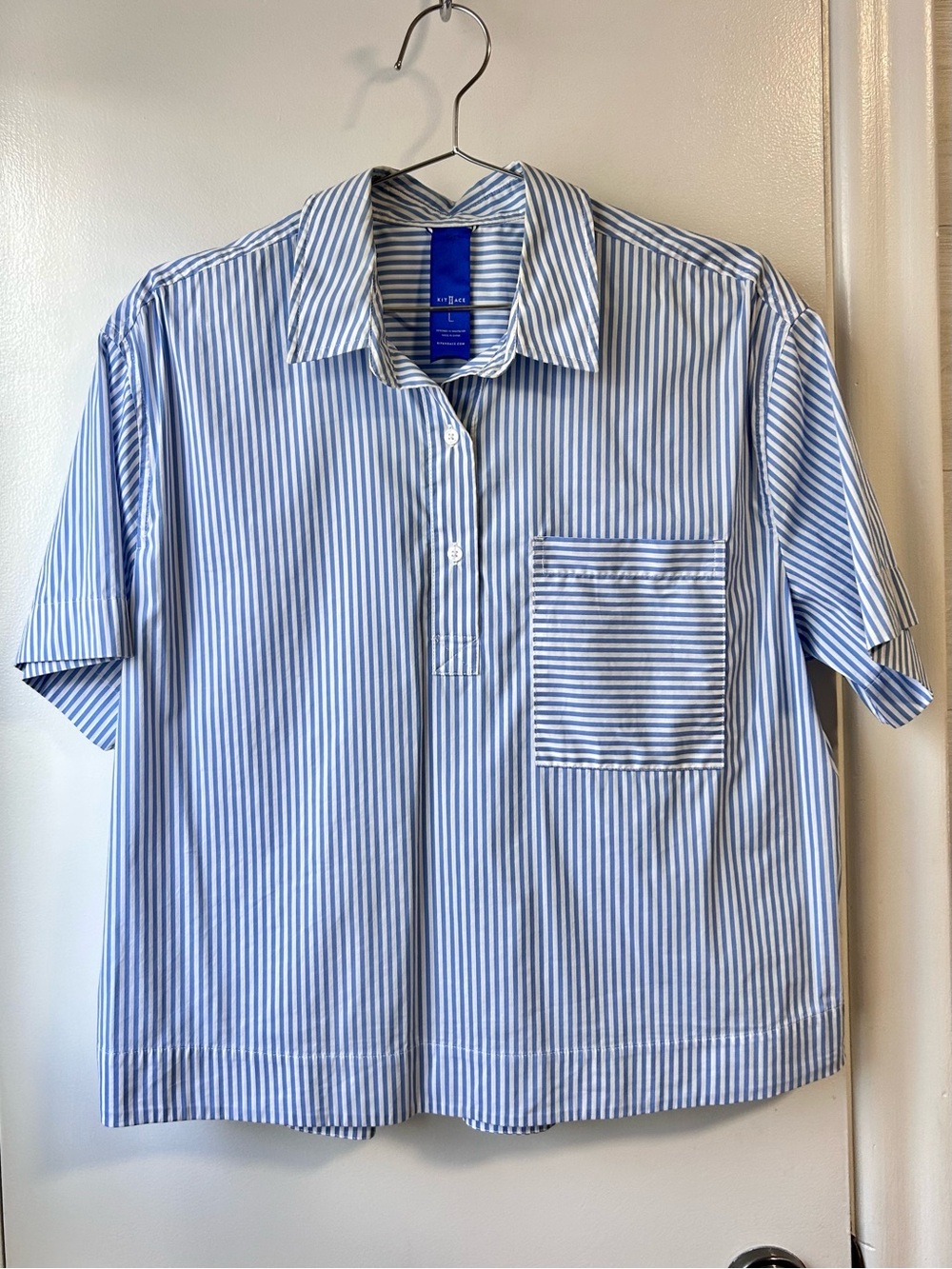 Kit & Ace Striped Pullover Collared Shirt